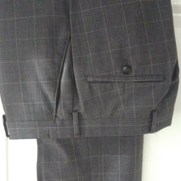 38s Slim Jos.A.Banks Charcoal Window Pane Suit - Picture 5 of 8